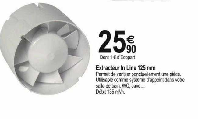 extracteur in line 125 mm