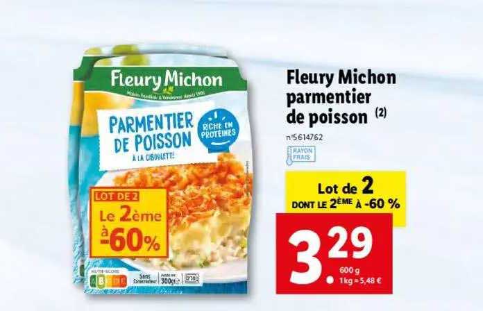 fleury michon parmentier de poisson