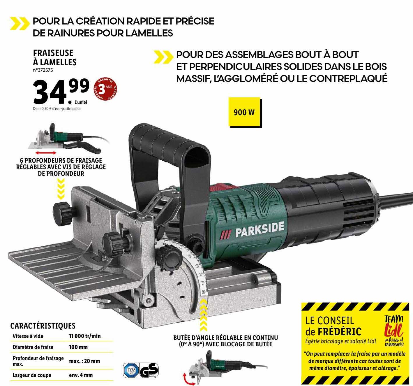 Fraiseuse à Lamelles Parkside