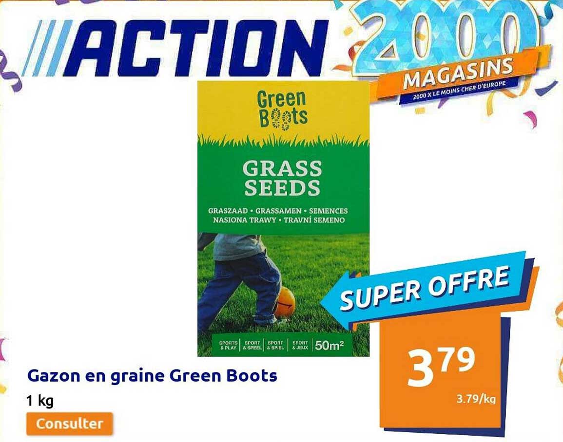 gazon en graine green boots