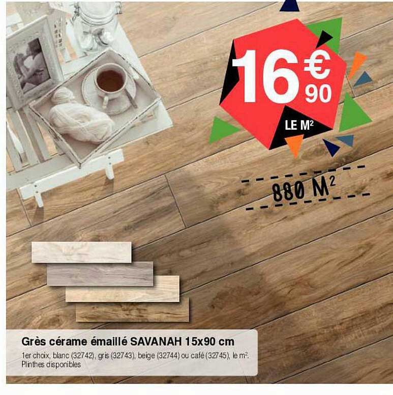 grès cérame émaillé savanah 15x90 cm