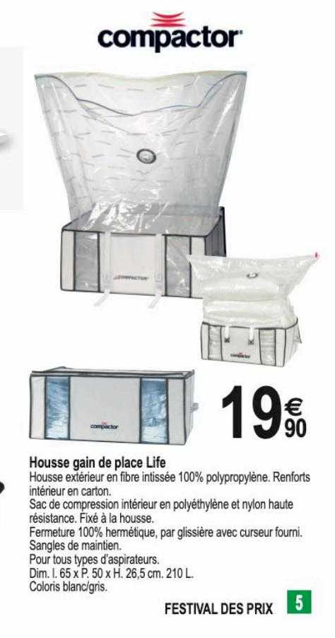housse gain de place life compactor