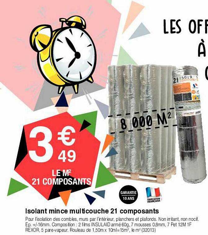 isolant mince multicouche 21 composants