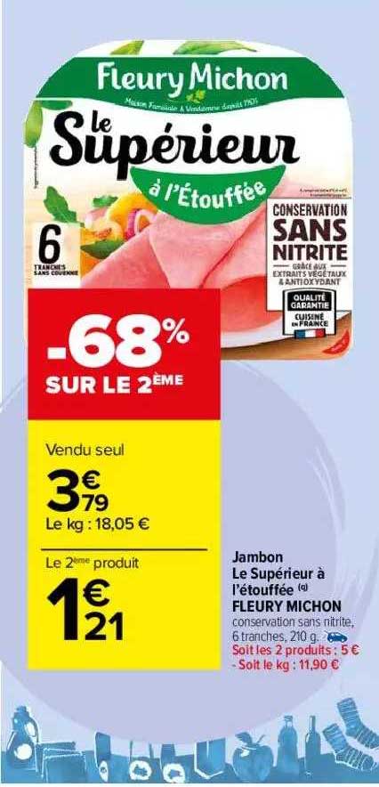 jambon le supérieur à l'étouffée fleury michon