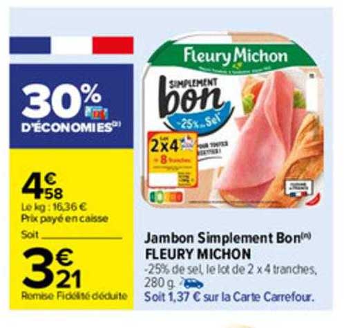 jambon simplement bon fleury michon