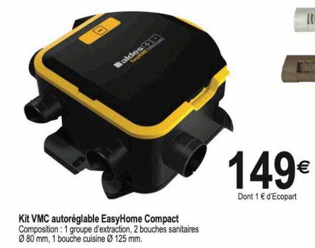 kit vmc autoréglable easyHome compact