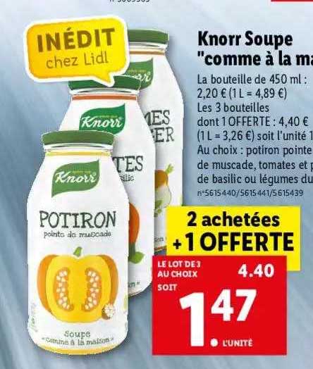 knorr soupe "comme à la maison"