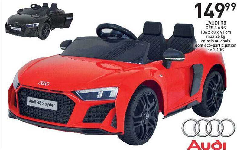 l'audi r8 dès 3 ans