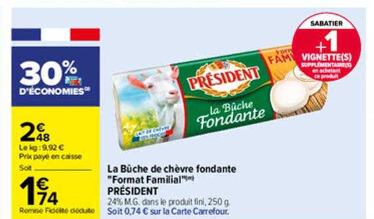 la bûche de chèvre fondante "format familial"