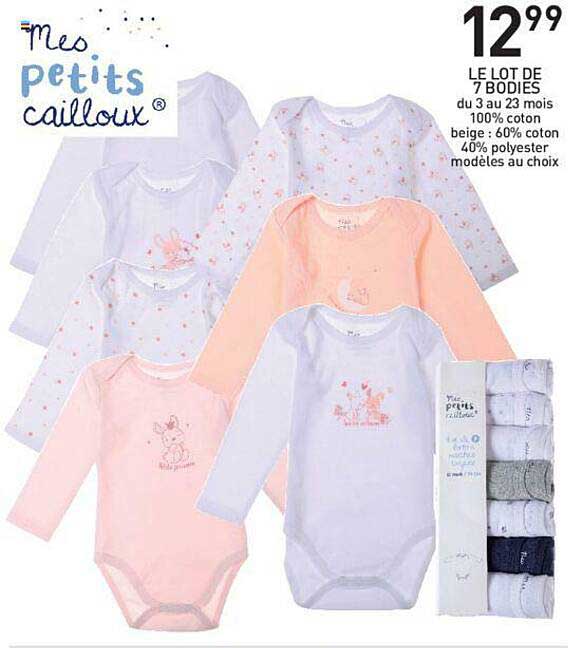 Le Lot De 7 Bodies Mes Petits Cailloux