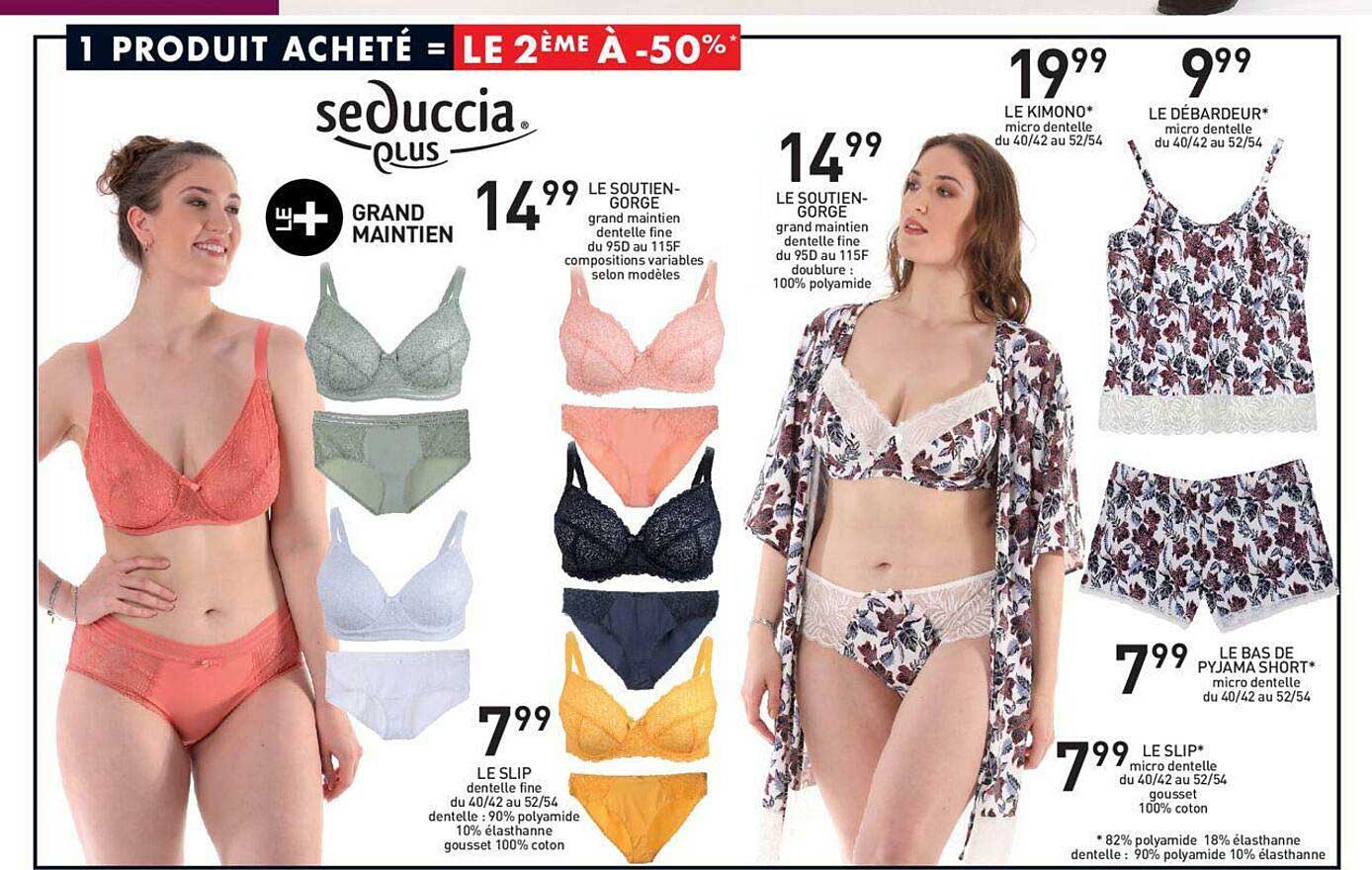 le soutien-gorge, le kimono, le débardeur, le bas de pyjama short, le slip
