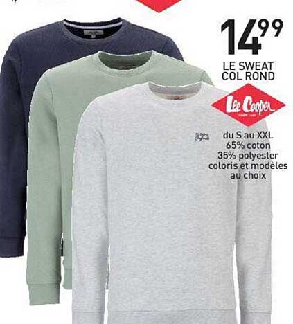 le sweat col rond lee cooper