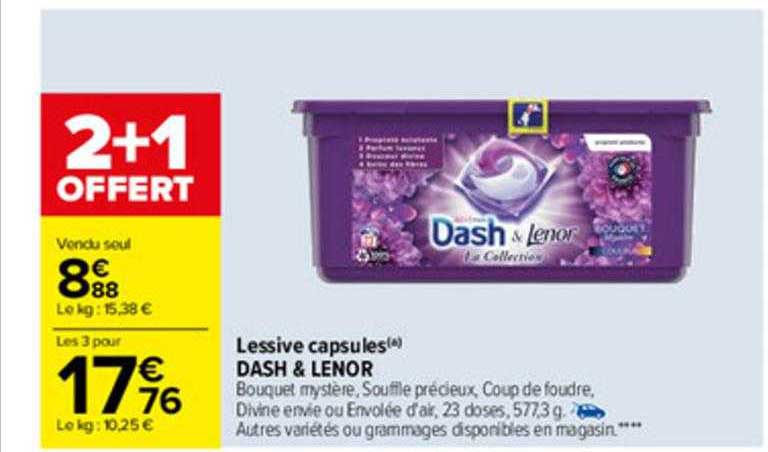 Lessive Capsules Dash & Lenor