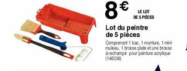 lot du peintre de 5 pièces