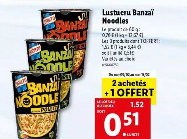 lustucru banzaï noodles