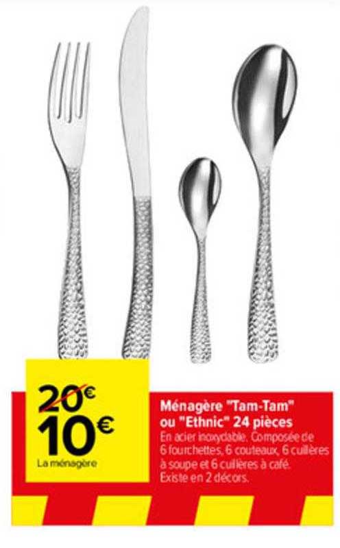 ménagère "tam-Tam" ou "ethnic" 24 pièces