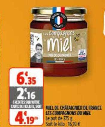 miel de châtaigner de france les compagnons du miel