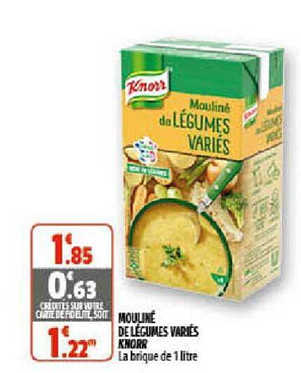 mouliné de légumes variés knorr