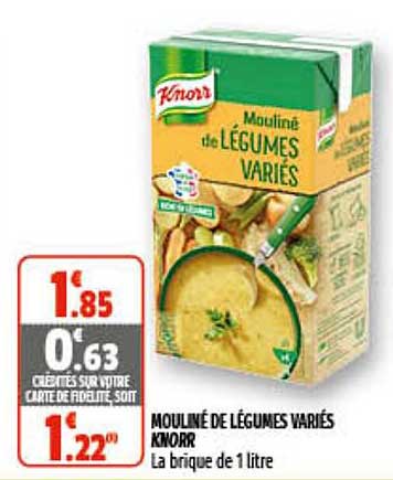 mouliné de légumes variés knorr