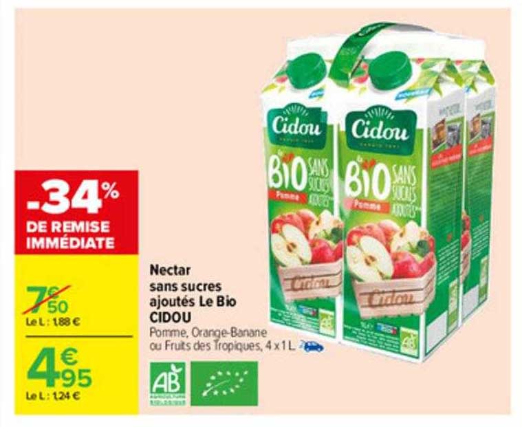 Nectar Sans Sucres Ajoutés Le Bio Cidou
