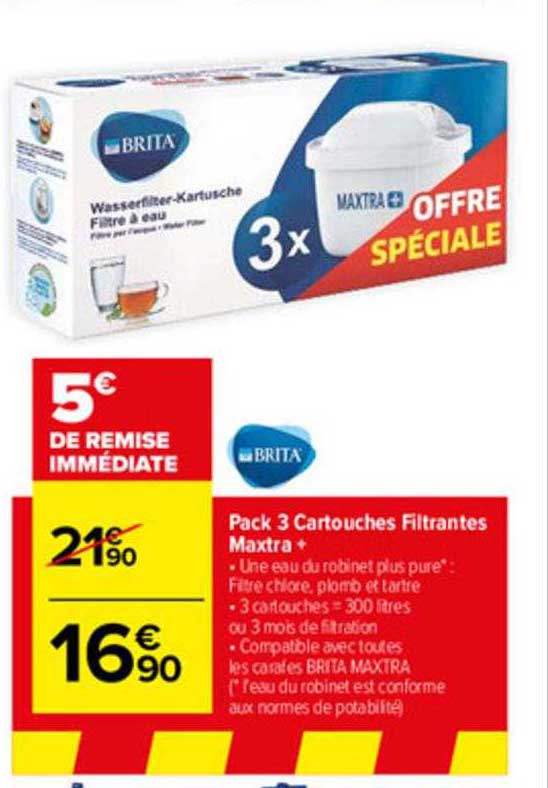 pack 3 cartouches filtrantes maxtra+