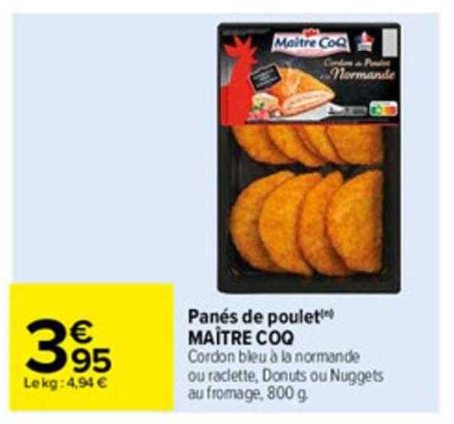 panés de poulet maître coq