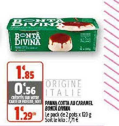 panna cotta au caramel bontà divina