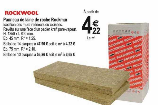 panneau de laine de roche rockmur rockwool