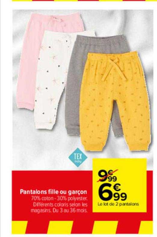 Pantalons Fille Ou Garçon Tex Baby