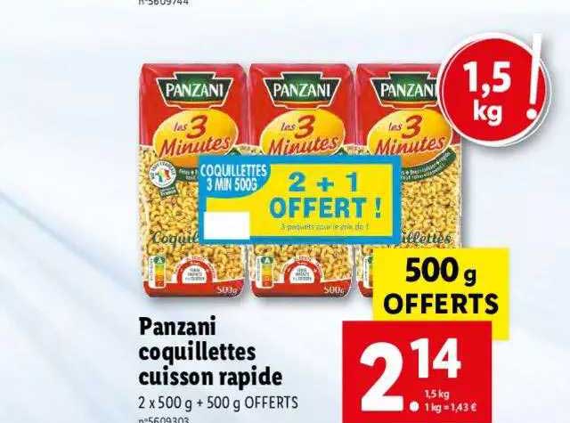 Panzani Coquillettes Cuisson Rapide