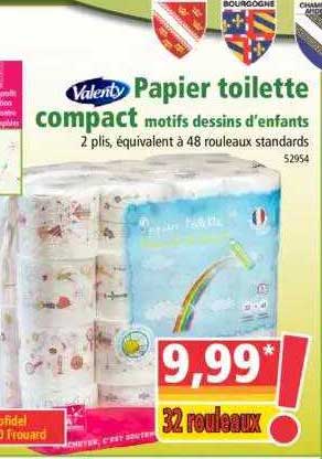 papier toilette compact motifs dessins d'enfants valenty
