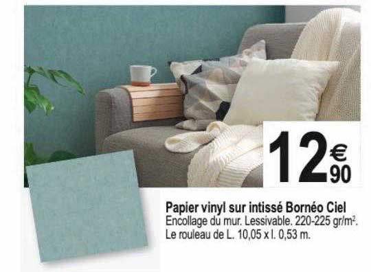 papier vinyl sur intissé bornéo ciel