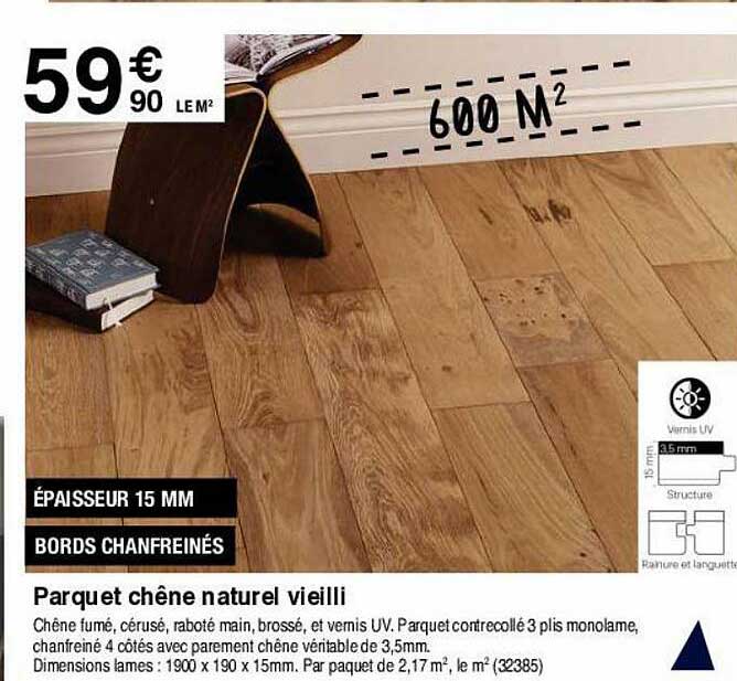 parquet chêne naturel vieilli