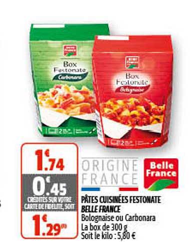 Pâtes Cuisinées Festomate Belle France
