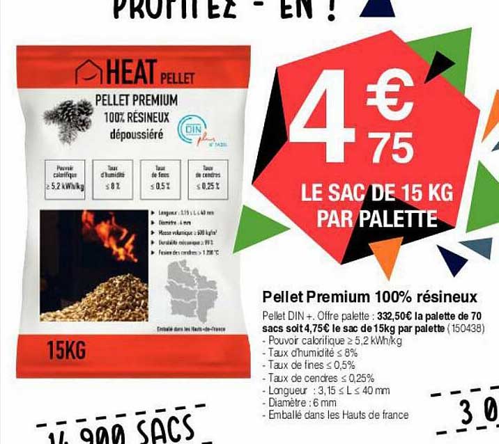 pellet premium 100% résineux