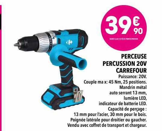 Perceuse Percussion 20v Carrefour