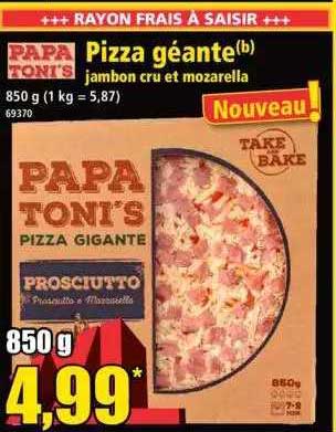 pizza géante papa toni's