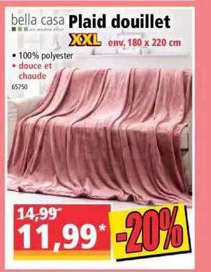 plaid douillet bella casa