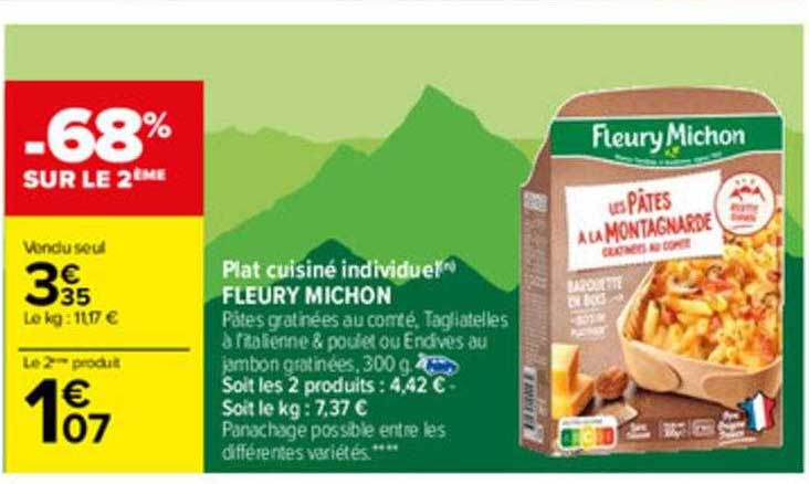 plat cuisiné individuel fleury michon