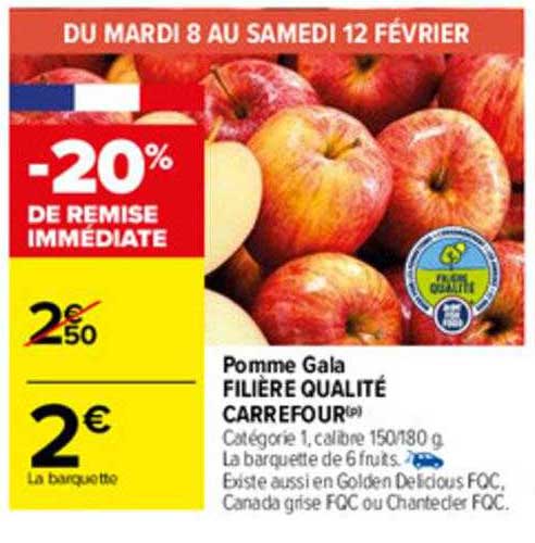 Pomme Gala Filière Qualité Carrefour