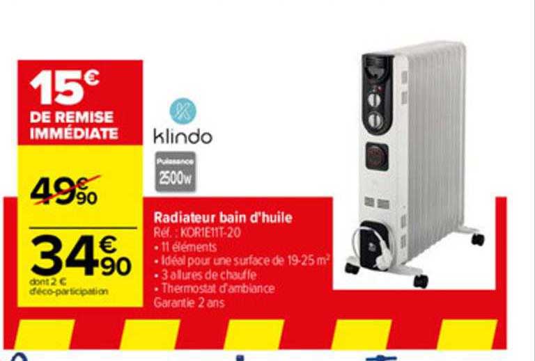 Radiateur Bain D'huile Klindo
