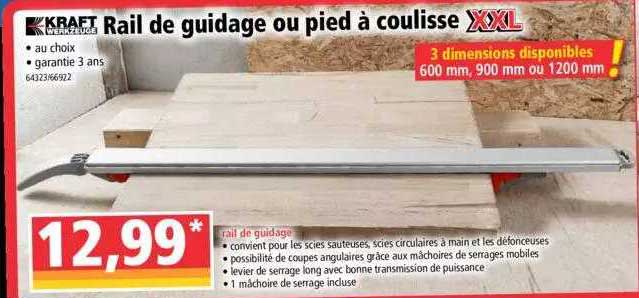 rail de guidage ou pied à coulisse kraft werkzeuge