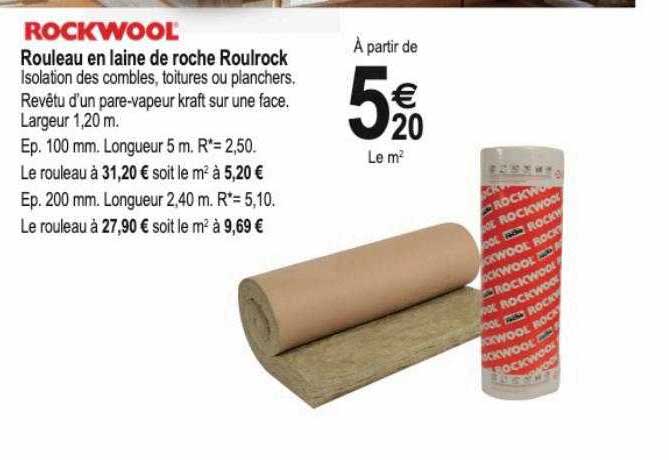 rouleau en laine de roche roulrock rockwool