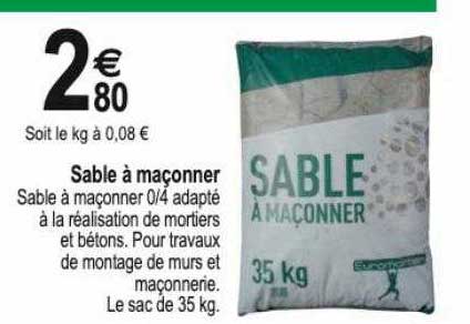 sable à maçonner