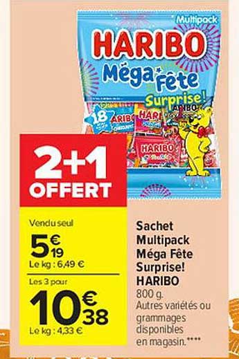 Sachet Multipack Méga Fête Surprise! Haribo