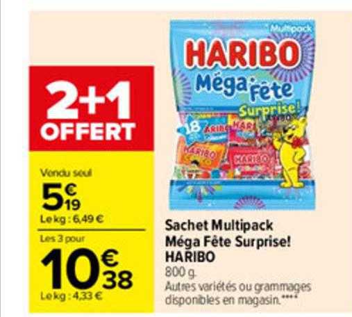 Sachet Multipack Méga Fête Surprise! Haribo