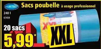 sacs poubelle à usage professionnel multiTEX