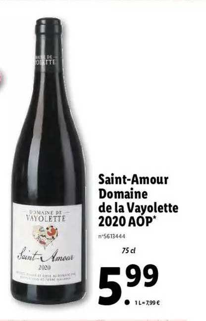 saint-amour domaine de la vayolette 2020 aop