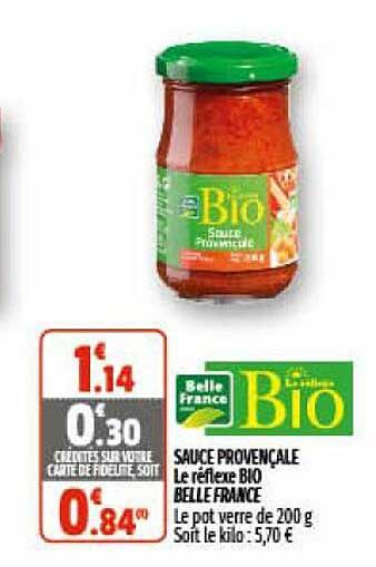 sauce provençale le réflexe bio belle france