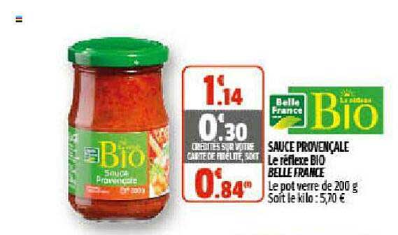 sauce provençale le réflexe bio belle france